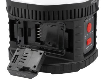 Світильник SMD-діодний, переносний YATO акумуляторний 18В, зона- 360°, 3 режим- 2500/ 5000/ 10000 Lm