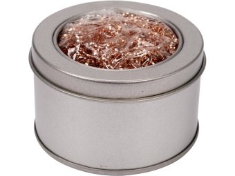 Стружка латунна для очищення паяльних жал YATO в жерстяному контейнері Ø= 65 мм, h= 45 мм [30/120]