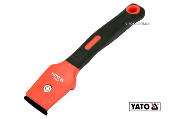 YATO Цикля-скребок з поліпропіленовим корпусом і гумовою ручкою YATO: лезо- 40 мм, l= 220 мм  | YT-7