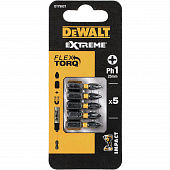 Набір біт DеWALT, ударні, IMPACT TORSION EXTREME, Philips, Ph1, L=25 мм, 5 шт