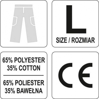YATO Штани робочі YATO DAN : розм. L, (65% поліестер, 35% бавовна)  | YT-80287