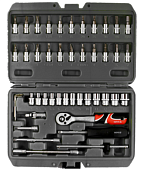 YATO Набір насадок торцевих і викруткових YATO: квадрат 1/4", з приладдям. 46 елем. | YT-14474