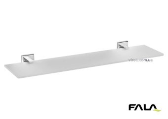 FALA Полка скляна настінна , l= 52 см; кріплення дюб/шуруп  | 69321
