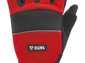 Рукавиці захисні для велосипедистів безпалі YATO: штучна шкіра, поліуретан, спандекс, розмір 11 [12]