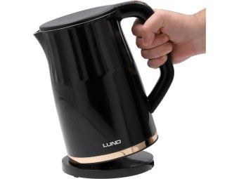 Електрочайник з термостатом з нержавіючої сталі і поліпроп LUND 1,7л, 2200 Вт, живл від мережі 230 В