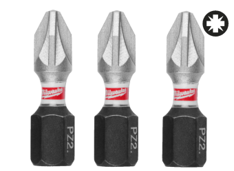 MILWAUKEE Біта SHOCKWAVE, PZ2, 25мм, (3шт)