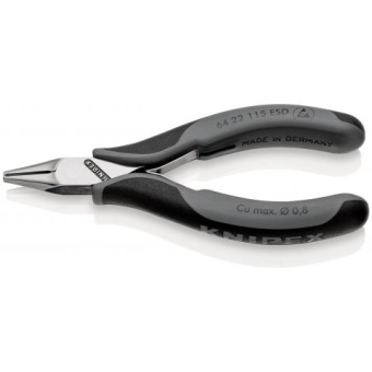 KNIPEX Кусачки торцевые ESD для электроники, антистатические, узкие режущие кромки с маленькой фаско