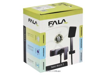 FALA Змішувач води для душу "RETRO BLACK 3" з кульовим регулятором  | 75817