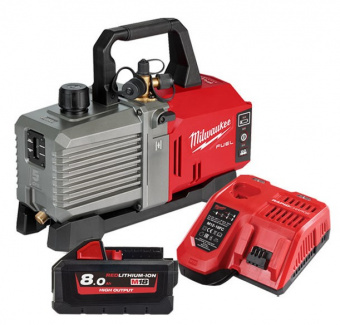 MILWAUKEE Насос вакуумний акумуляторний, M18 FVP5-801 (+зар.пр., 1акум.Х 8Аг) | 4933492854