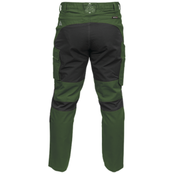 Штани робочі 4-WAY стреч SERWAL зелено-чорні YATO розм XL/ 92-98 см, ріст- 178-188см, 11 кишень [10]