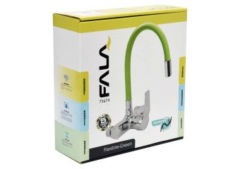 FALA Змішувач води настінний "FLEXIBLE" з гнучкою зеленою лійкою  | 75674