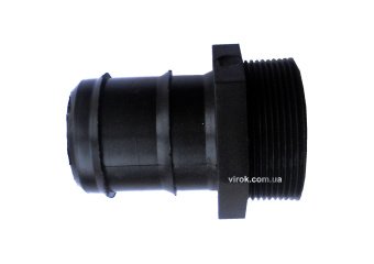 VIROK З'єднання пряме для водяних шлангів пластик. AD 026Е, зовн. різьба М 2", l= 63 мм | 86V238
