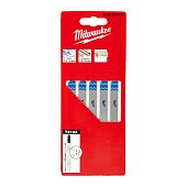 MILWAUKEE Полотна для лобзика T318A , 105мм/ крок зуба 1,0мм, (5шт), (універсальні) | 4932399307