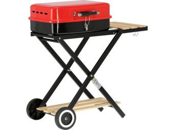Гриль вугільний з розкладним столом LUND, решітка- 45х 34 см, з 2 колесами; 74х 42х 79 см [1]