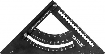 YATO Кутник алюмінієвий 90°-45°-45° YATO l= 170 мм з транспортиром і стрілкою  | YT-70782