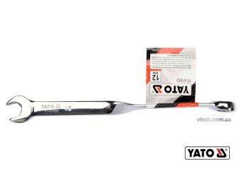 YATO Ключ ріжково-накидний, кручений 90° YATO : М= 12 x 204 мм, Cr-V  | YT-01852