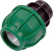 FLO Муфта до водяних пластикових труб з внутр. різьбою 25 мм- 1/2" поліпропіленова, для тиску 1 MPa 