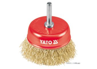 YATO Щітка - крацовка YATO Ø=75 мм. латунована сталь  | YT-4750