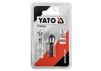 YATO Зенкер конічний по металу YATO : HSS, Ø= 12.4 мм, l= 40 мм, 5 пругів, HEX- 1/4"  | YT-44724