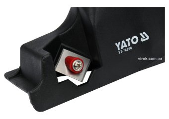 YATO Рубанок для знімання фаски г/к плит YATO : t= 9,5-15 мм, 2 леза, L= 240х 60 мм  | YT-76260
