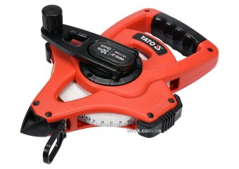 YATO Рулетка геодезична скловолоконна YATO : L= 30 м x 15 мм, ручне змотування  | YT-71540