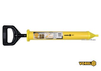 VOREL Шприц для нанесення будівельних сумішей : корпус Ø=60 мм, сопло Ø=10мм. l=660мм, пластиков  | 