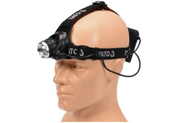 YATO Ліхтар на чоло світлодіодний (XM-L2 CREE) YATO, 3 режими, Р=10Вт, Ф= 450lm, живл.- 4х АА батаре