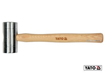 YATO Молоток алюмінієвий YATO : Ø50 x 320 мм, m= 580 г, дерев'яна ручка  | YT-45282