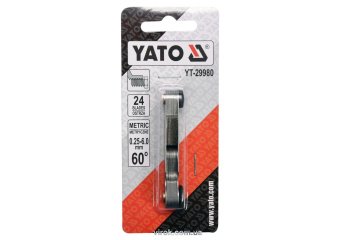 YATO Різьбомір метричний 60° YATO з 24 шаблонами в діапазоні 0,25- 6,0 мм  | YT-29980