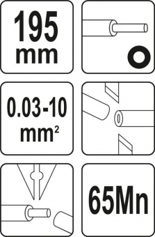 YATO Знімач ізоляції автоматичний YATO, L= 195 мм, межа обробки- 0,03- 10 мм²  | YT-22753