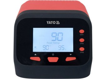 Паяльна станція мережева 110-230 V YATO; Р= 75 Вт, t°= 90-480°С, жало тип T12, LCD табло [12]