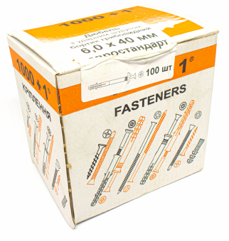 Распорный дюбель для быстрого монтажа 6х80 бортик грибок 100 шт // ЕВРОСТАНДАРТ