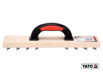 YATO Терка для зняття штукатурки дерев'яна YATO : 405 х 84 мм, пластикова ручка  | YT-52472