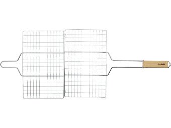 Решітка для гриля LUND розкладна з деревяними ручками, 33,8х 20х 2 см [12]