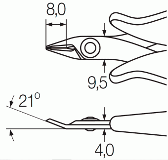 Wiha W26812 Бокорезы мини Electronic , 118 мм , сталь С70