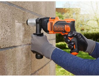 Дриль мережевий BLACK+DECKER, ударний, 850 Вт, 2 режими, 0-3100 об/хв, 54400 уд/хв