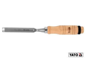 YATO Стамеска напівкругла YATO : b= 14 мм, клинок- 125 мм, дерев'яна ручка- 112 мм  | YT-62823