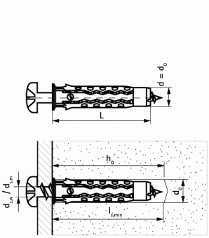 Walraven WUP Универсальный дюбель 8 x 40