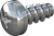 Шуруп для термопластика с полукруглой головкой, шлиц PH, цинк