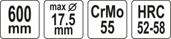 YATO Ножиці для кабелю YATO Ø= 17,5 мм, макс. переріз S=240 мм², l= 600 мм  | YT-18616