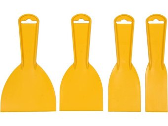 Шпателі пластикові  VOREL, з робоч шириною- 40, 60, 80, 100 мм, компл. 4 шт. [30]