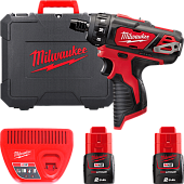 MILWAUKEE Дриль-шурупокрут акумуляторний , M12 BD-202C, 30Нм  | 4933441900