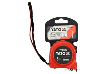 YATO Рулетка YATO: L=5 мx19 мм, з сталевою стрічкою, нейлоновим покриттям, подвійним блокуванням  | 