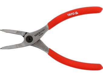 Щипці SEGERA для стопорних кілець YATO прямі стискні, l= 185 мм, розвід- 19-60 мм [6/48]