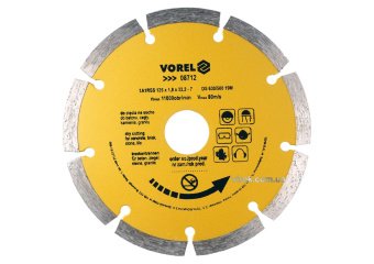 VOREL Диск відрізний алмазний сегментний : SEGMENT Ø= 125 мм  | 08712