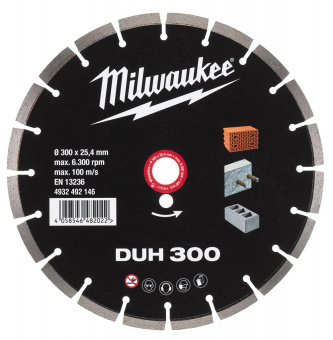 MILWAUKEE Диск алмазний DUH 300, Ø300мм | 4932493331
