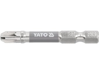 Насадка викруткова YATO PZ3 х 50мм. HEX 1/4", покрита нікелем, 2шт.[10]