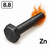 Болт DIN 931 M10x65 8,8 цинк гарячий