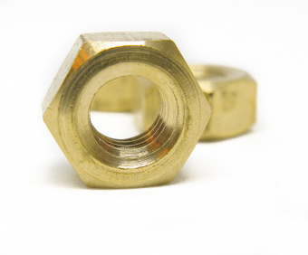Гайка латунная шестигранная Din 934 M10 (уп 100 шт.)