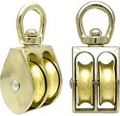 Блок двойной для каната Ø 5 мм 3/4" никель